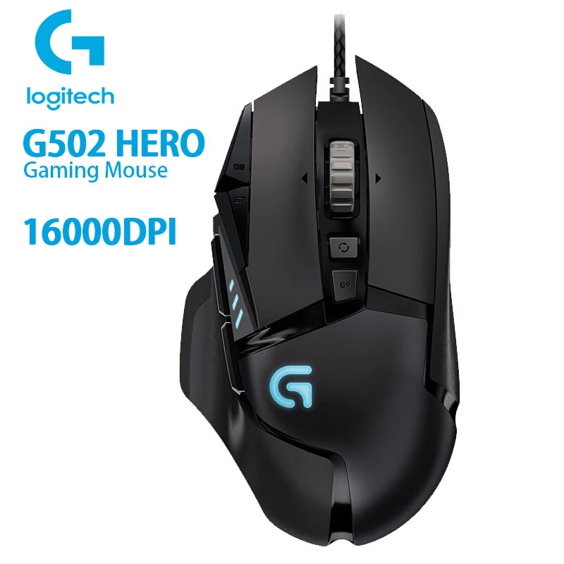 Logitech G502 HERO High Performance Gaming Mouse with 16,000DPI Programmable Tunable LIGHTSYNC RGB for Mouse Gamer Hero Sensor