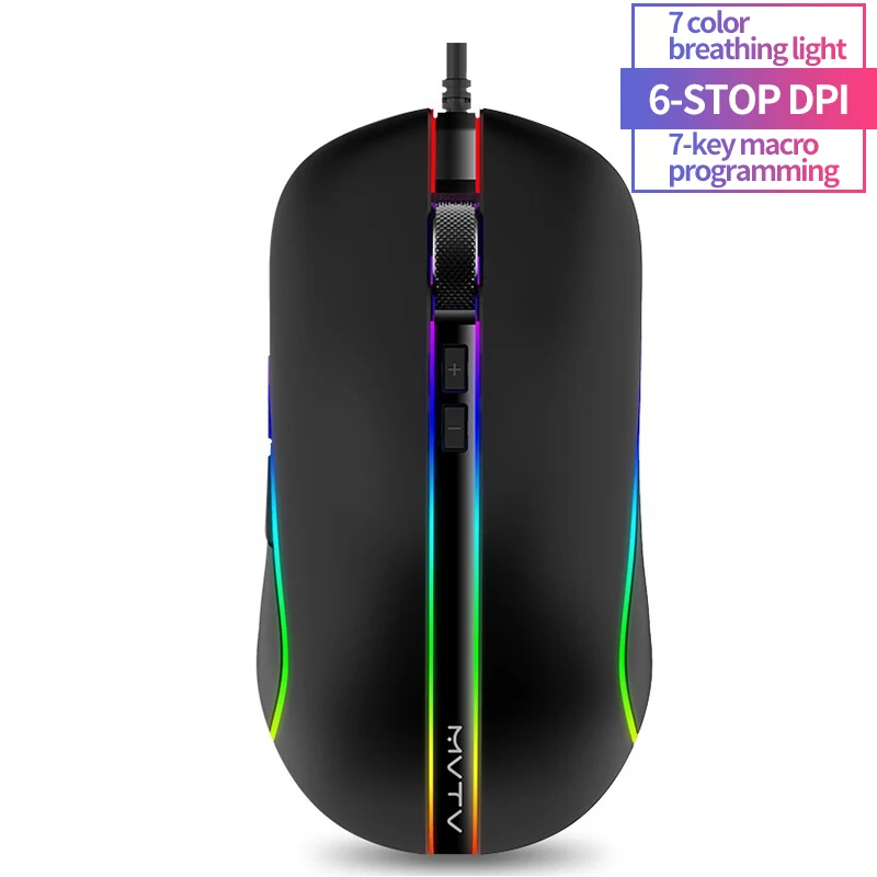 

EWEADN Wired Gaming Mouse 6400 DPI USB Computer Mouse Gamer Mice With RGB Backlight For PC Laptop