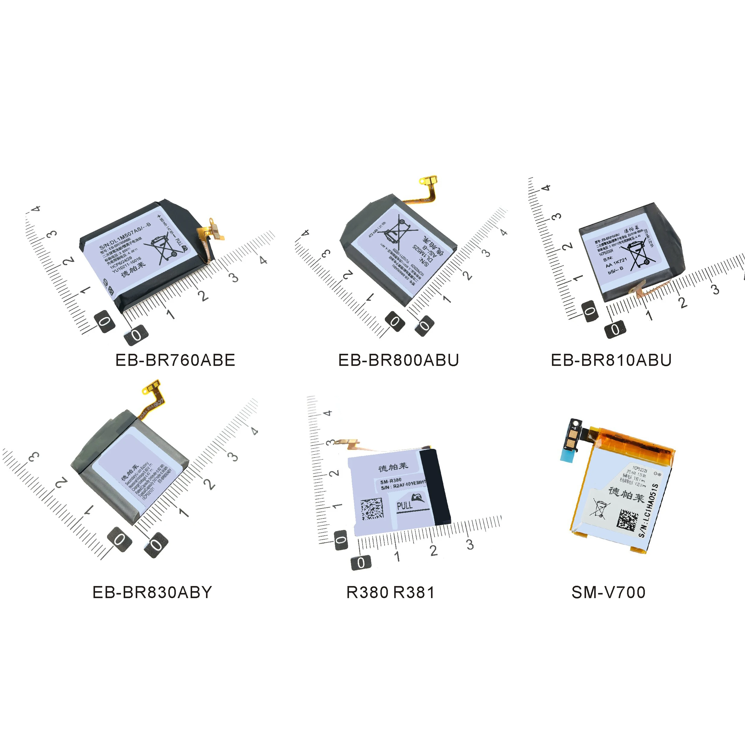 

EB-BR760ABE EB-BR800 BR880 EB-BR810ABU R830ABY R380 R381 B030FE V700 Battery For Samsung Gear 1 2 Active2 835 S3 S4 R765 R770