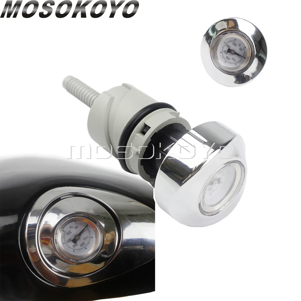 Motorcycle Dipstick Oil Temperature Gauge Flush On Sensitive Fuel Tank