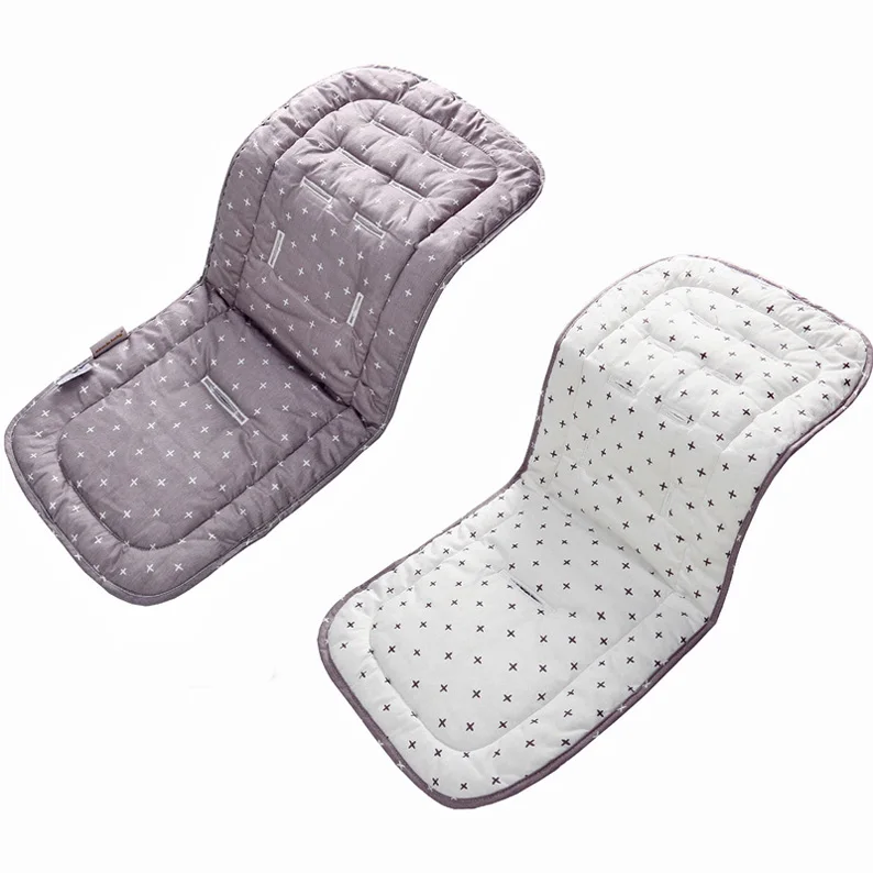 Grey white Коврик для детской коляски хлопок Коляска Подушка для коляски детские аксессуары тележка Yoya Матрасы для сиденья стул коврик детский коврик - Цвет: Grey white