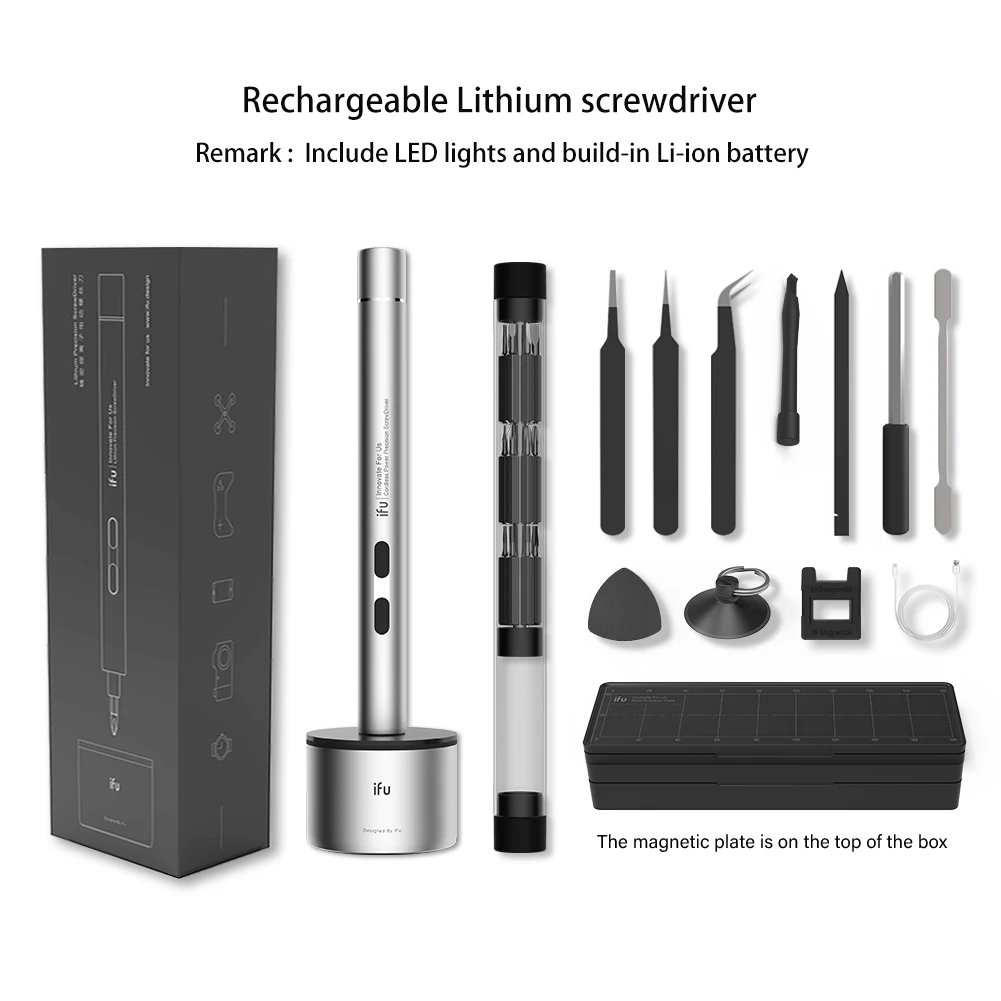 

LED Light USB Chargable Mini Lithium Precision Screwdriver Pen Type Screwdriver Electric Cordless Magnetic Screw Driver Tool