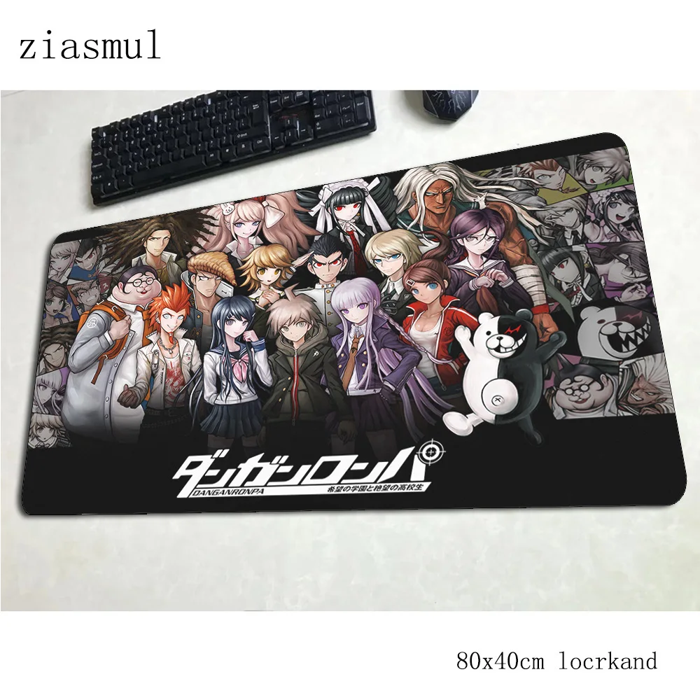 Danganronpa коврик для мыши 80x40 см объемный рисунок компьютерная мышь игровой мат геймпад пк домашний игровой коврик для мыши офисный коврик для мыши