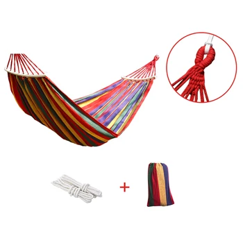 

Set Hammock Camping Hiking Backpacking Safety Pocket Gear Canvas Hanging