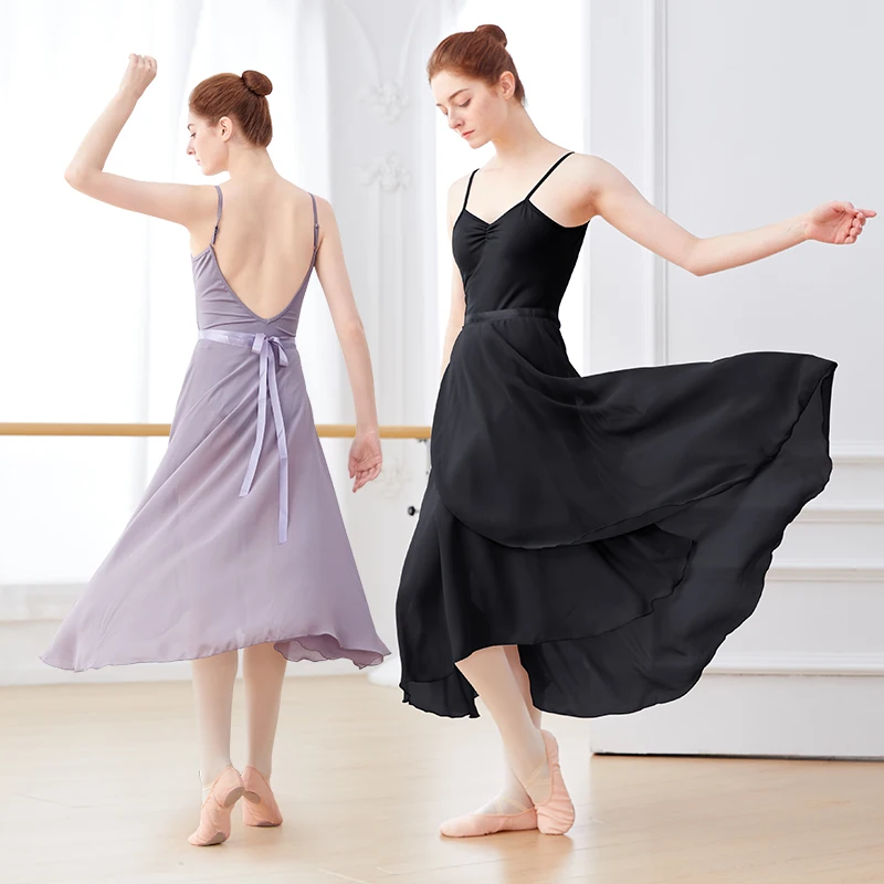 AdultsWomenBalletDanceSkirtsLongChiffonDanceSkirtsLyricalSoft