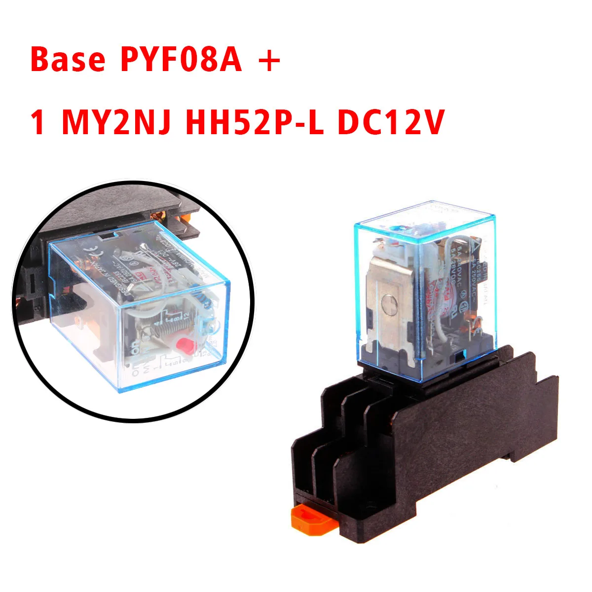 Электромагнитная катушка DPDT реле мощности MY2NJ 8Pins HH52P DC12V 24V AC220V миниатюрное и основание PYF08A|Реле| |