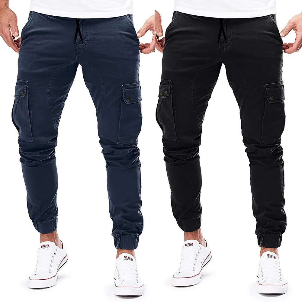 Мужские брюки Карго повседневные мужские тактические рабочие штаны с карманами свободные брюки джоггеры Походные штаны m-xxxl