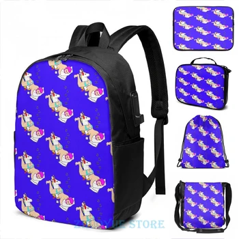 

Funny Graphic print Sloth(3) USB Charge Backpack men School bags Women bag Travel laptop bag