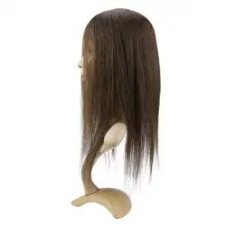 Полный блеск шелковая основа невидимые волосы # 1B 13*13 см шт с зажимами 100% Remy человеческие волосы корона для наращивания моно волосы Топпер