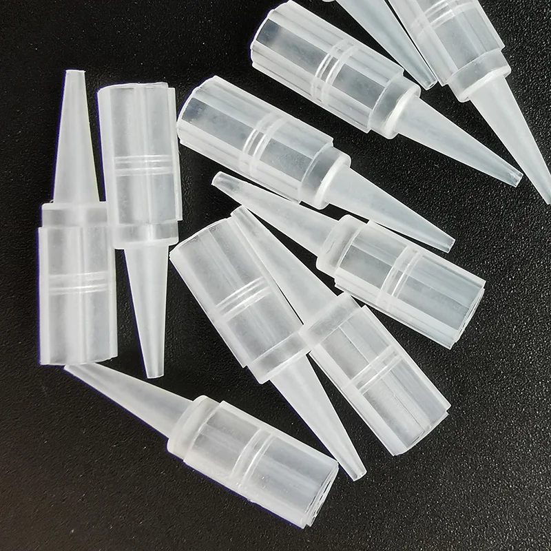 100pcs/lot Plastic Semi Permanent Makeup Tattoo Caps Eyebrow/Lip Tattoo Needle Tips Matched For 1R Needles Accessories