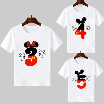 

Boys Girls Happy Birthday Number 1-9 Letter Print T-shirt Baby Summer Cute Clothes Kids Funny Birthday Gift custom Tshirt Top