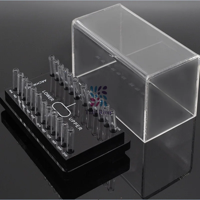 

Dental Oral Orthodontic Acrylic Holder Organizer Case For Preformed Square Arch Wires Dental Accessories