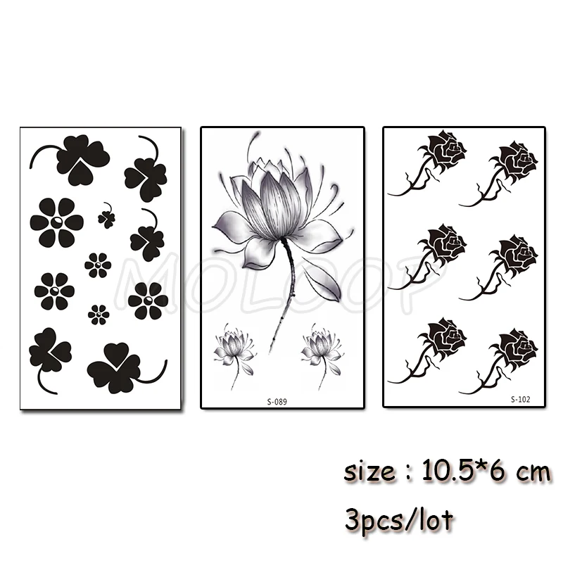 Temporary Tattoo Water Transfer Tatoo Sticker Tattoo Black Panda Paw Print Cat Tatto Body Art Fashion Tatoo Girl Boy Arm Tatto