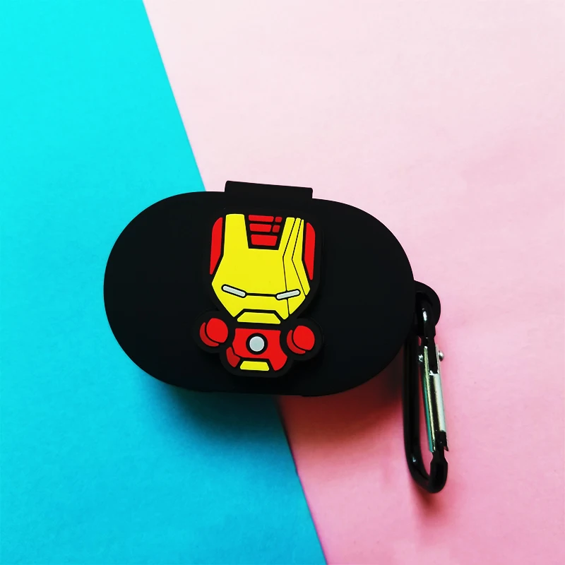 Черный чехол для наушников в стиле Marvel для Red mi Airdots чехол с крючком Милая защитная рамка с крючком для mi Airdots чехол для наушников - Цвет: 16