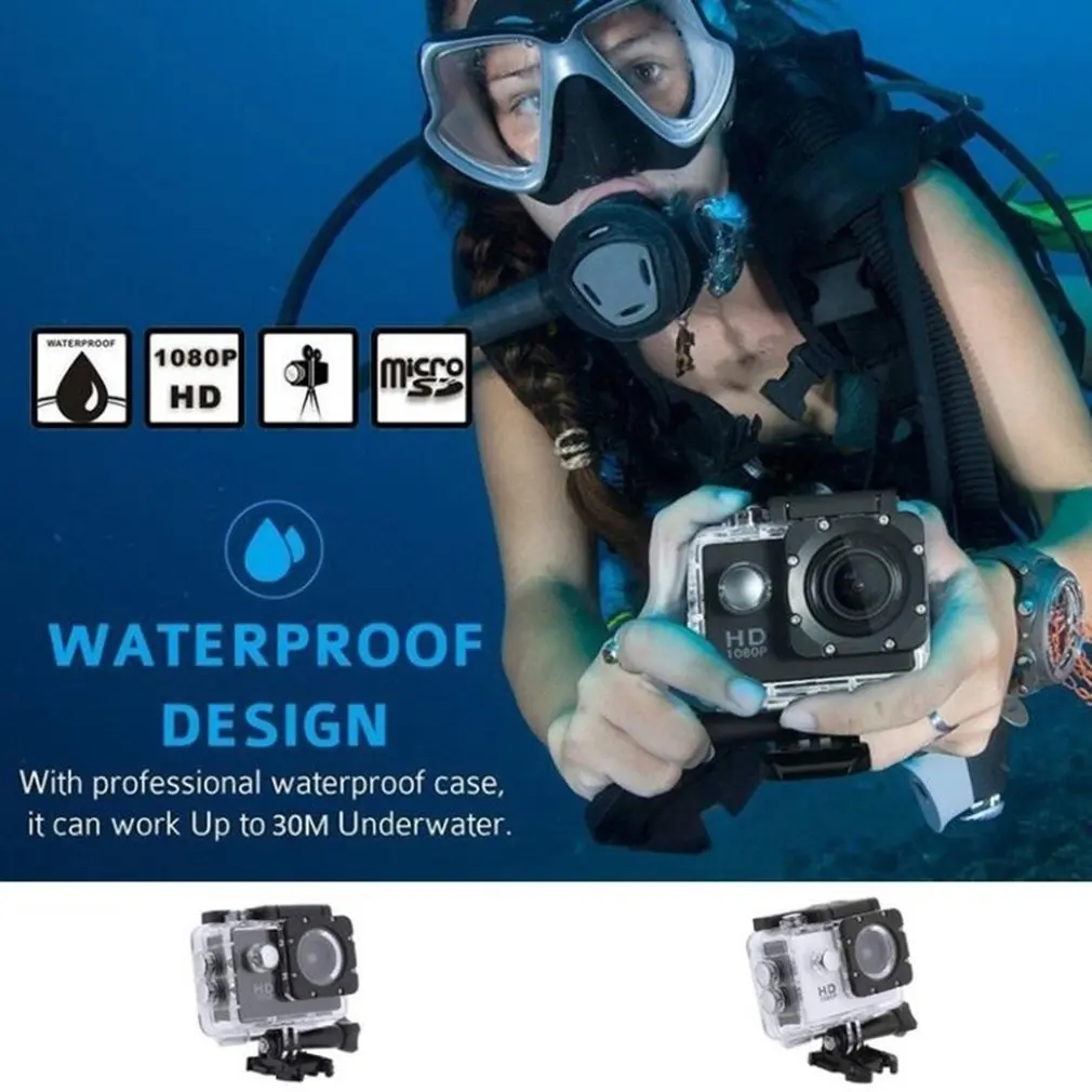 G22 1080P HD съемка Водонепроницаемая цифровая видеокамера COMS сенсор Широкоугольный объектив камера для плавания Дайвинг дропшиппинг