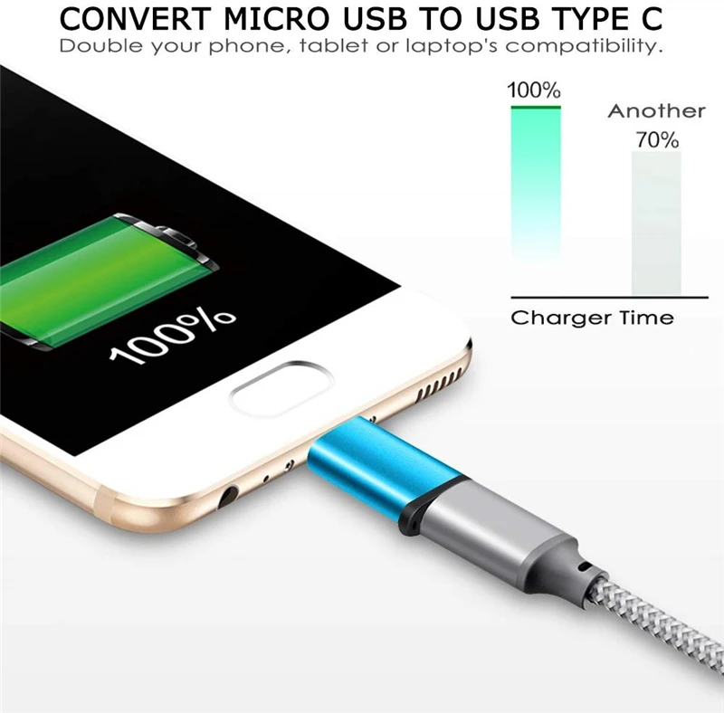 6 шт. type C к Micro Usb адаптер зарядный кабель type-c к Usb Otg кабель для samsung Galaxy S8 S9 S10 Plus Note 10 9 шнур Microusb