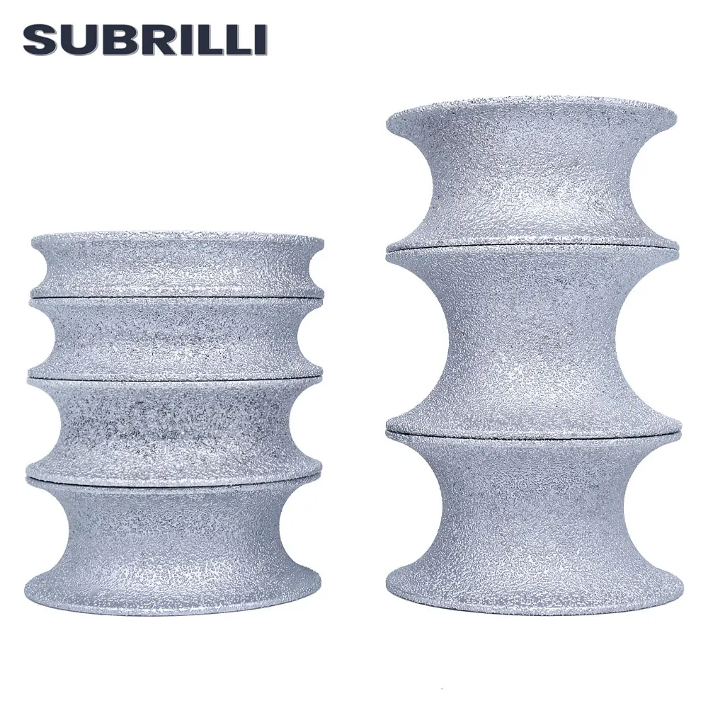 SUBRILLI Diamond Grinding Wheel Vacuum Brazed Full Bullnose Router Bit Profiling For Stone Granite Edge Abrasive | Инструменты