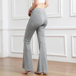 Pantalon évasé pour femmes, jambes larges, taille haute, sport, loisirs, Micro, couleur unie, Yoga, nouvelle collection 2021 