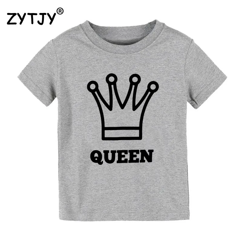 Детская футболка с принтом королевской короны футболка для мальчиков и девочек, детская одежда для малышей Забавные футболки Tumblr CZ-120