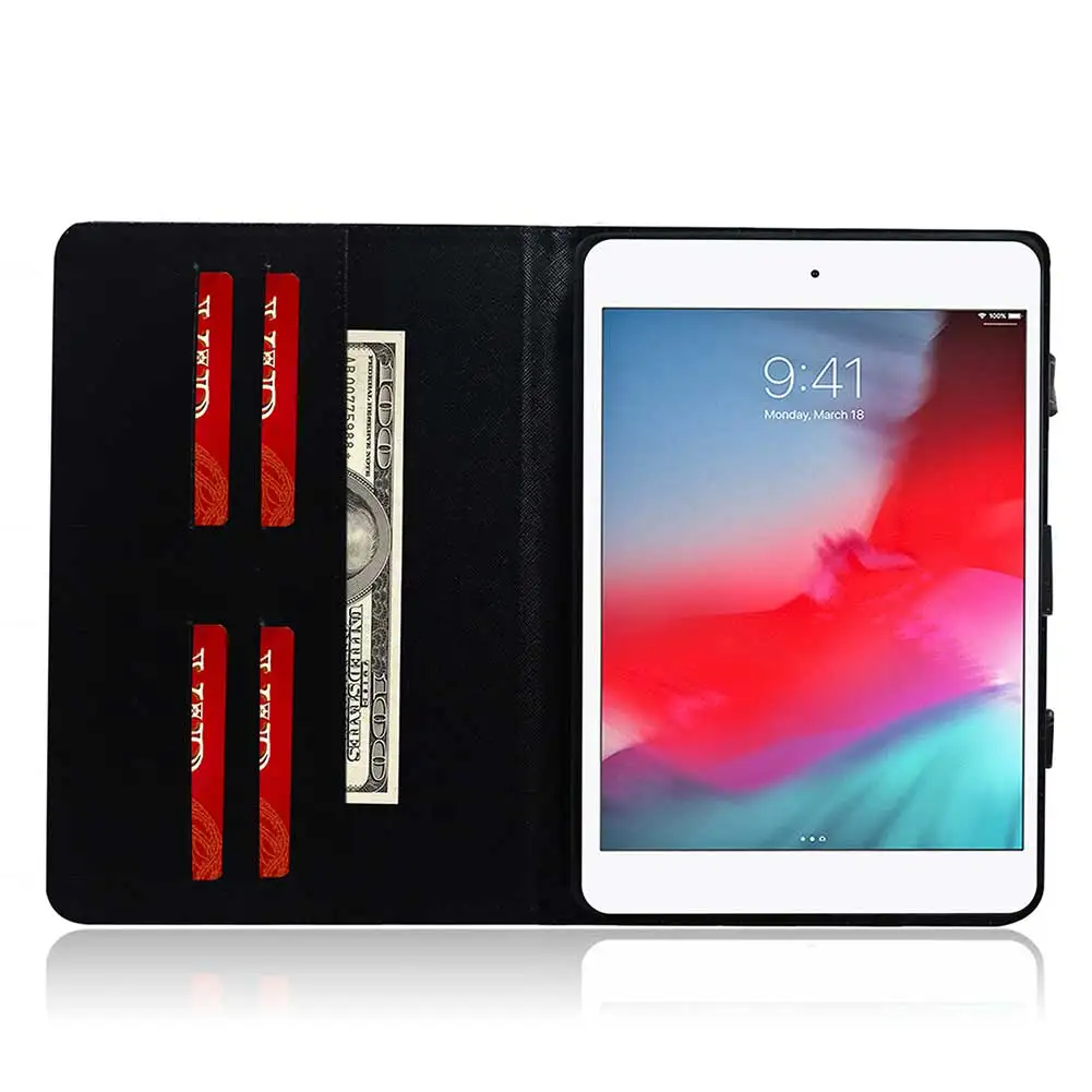 Чехол-книжка из искусственной кожи с подставкой для Ipad Mini 1 2 3 4 5 7,9 дюймов, чехол с принтом и функцией автоматического сна, умный чехол для IPad Mini 1 2 3 4 5