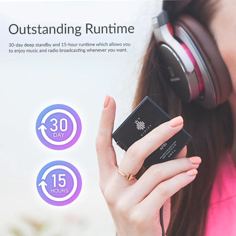 Hi Fi MP3 плеер Hidizs AP80 ES9218P с поддержкой Bluetooth функцией LDAC USB DAC DSD FM радио HibyLink DAP