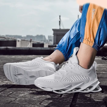 

New Blade Trend Warrior Sports Shoes Shock Absorption Cushioning Running Shoes for Men Breathable Athletic Outdoor Walking Shoes