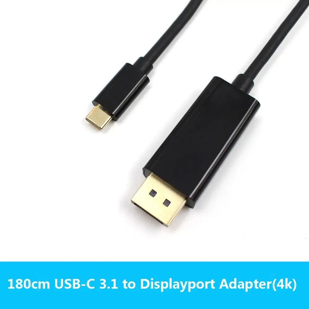 1 8 M 4K USB C к DisplayPort Кабель 3 Тип DP Thunderbolt адаптер для samsung Galaxy S9/S8 huawei mate 10 Pro DP|Кабели VGA|
