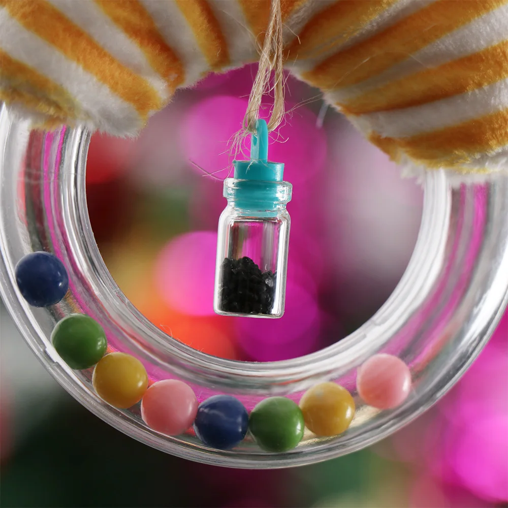 Mini Drift Bottle Glass Jars Decoration Cork Stopper DIY Containers Rainbow Wishing Bottle 5/10Pcs