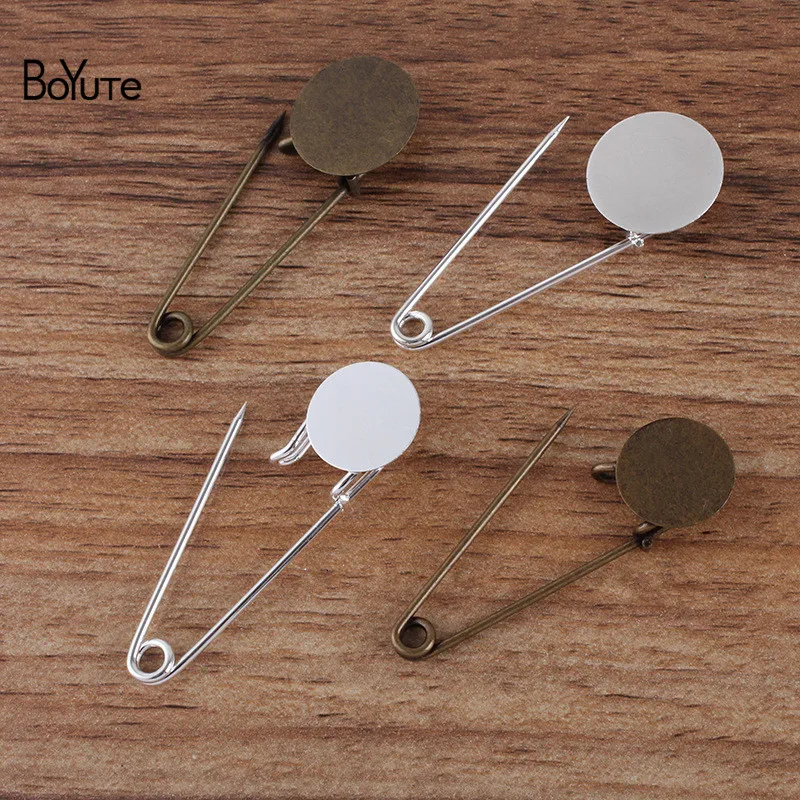 BoYuTe Custom (200 Pieces/Lot) 15MMM 18MM Flat Brooch Base Factory