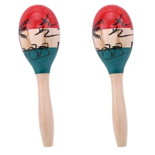 1 шт. музыкальный ударный инструмент игрушка для детей Детские праздничные игры деревянные maracas Румба шейкеры погремушки песок молоток