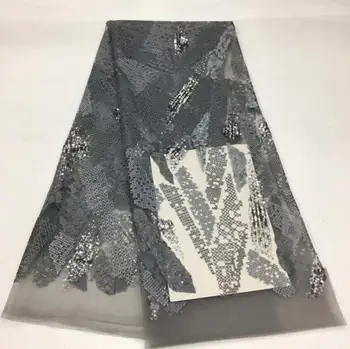 

DiuDiu-58.6812 Hot selling african sequins lace fabric tessel fringel embroidered tulle mesh lace fabric