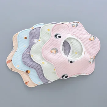 

360 Baby Bibs Bandana Waterproof Feeding Bibs Toddler Carrot Cartoon Cotton Infant Stuff for Baby Care WWD009