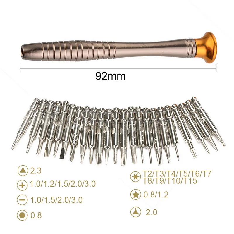 Juneiour 25 in 1 Screwdriver Set Torx Precision Opening Pry Tool Repair Kit Multifunction Phone Tablets Computers Repair Tools