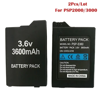 

2Pcs/Lot 3.6V 3600mAh LithiumRechargeable Battery Pack Replacement For Sony PSP 2000 PSP 3000 PSP2000 PSP3000 Controller Gamepad