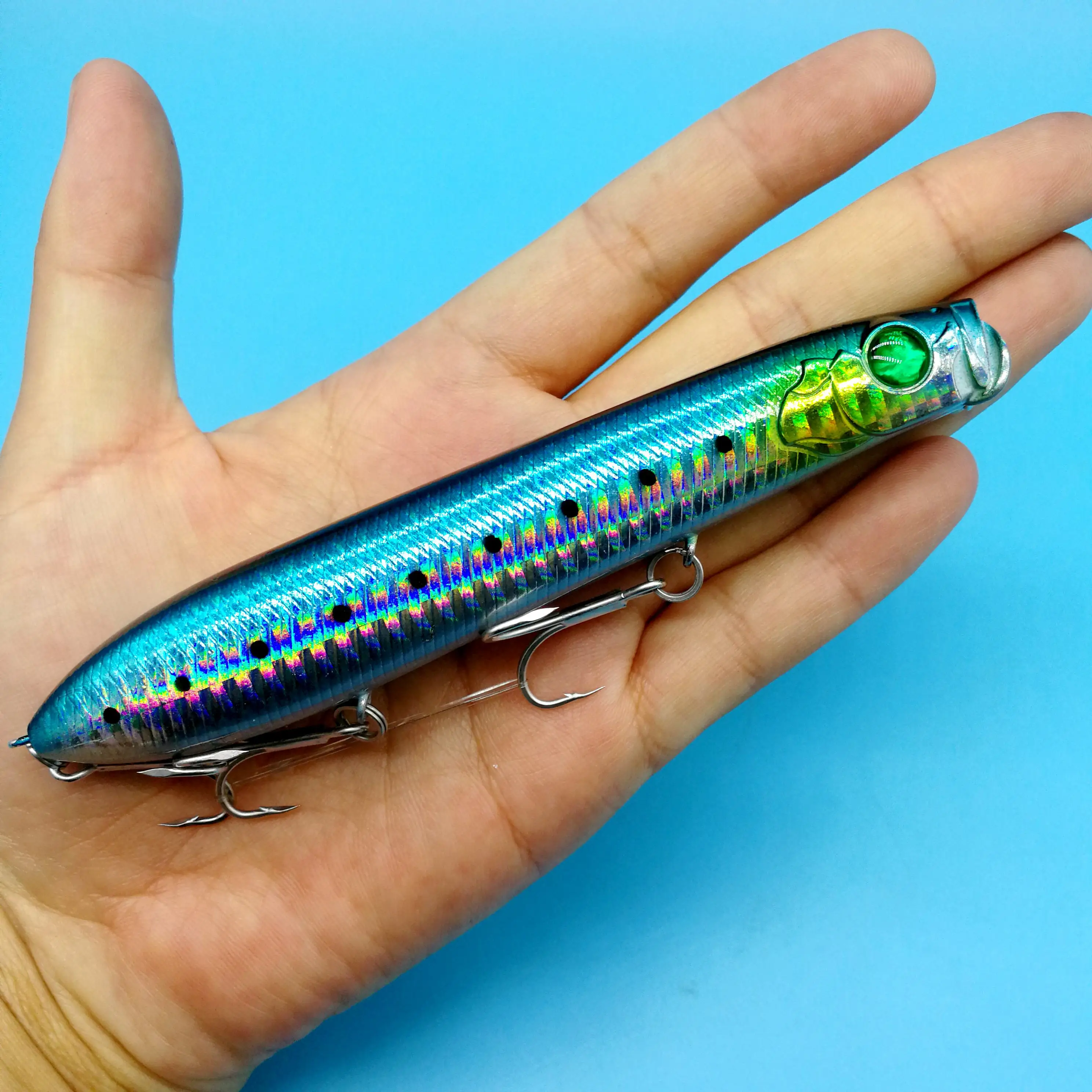 HOOFISH 3 шт./лот поплавок Popper Рыбная приманка 26 гр/12 5 см 8 цветов воды гладкие Узкие