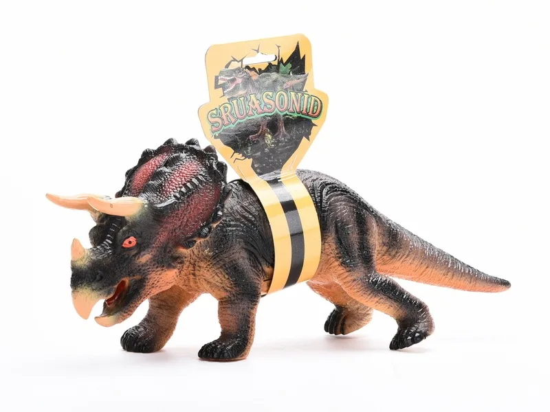 

Large Size Model Soft Silcone Vinyl Sound Making Will Call Dinosaur Toy Model Boy T-Rex Triceratops Toy