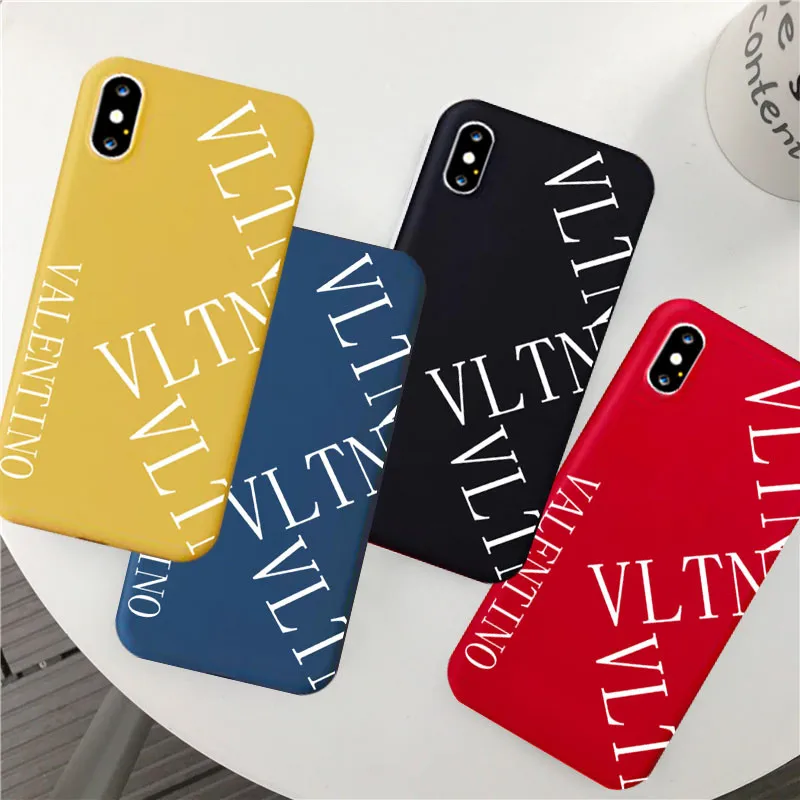 

Fashion VLTN Soft Silicon Case for Iphone X 11 Pro Max 6 S X XR XS Max Simple Phone Coque for Iphone 7 7plus 8 8plus Cover