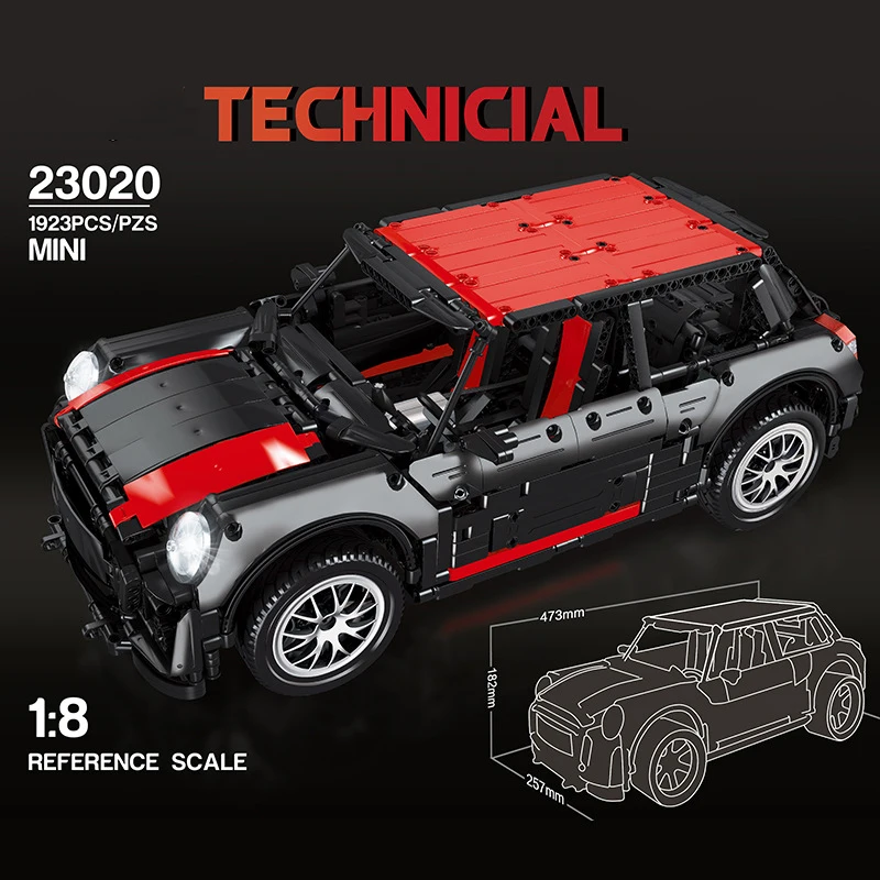 Lepinblocks лего Technic Creator Expert Classic black MINI MOC-36559 Cooper F56 2016 1:8 42056 строительные блоки для