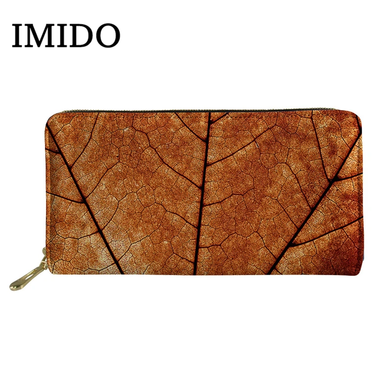 IMIDO/модные женские кошельки, водонепроницаемый кошелек из искусственной кожи на молнии, женский бумажник в виде листа, Femme, сумка для хранения, кошелек, держатель для карт - Цвет: CC4285Z21