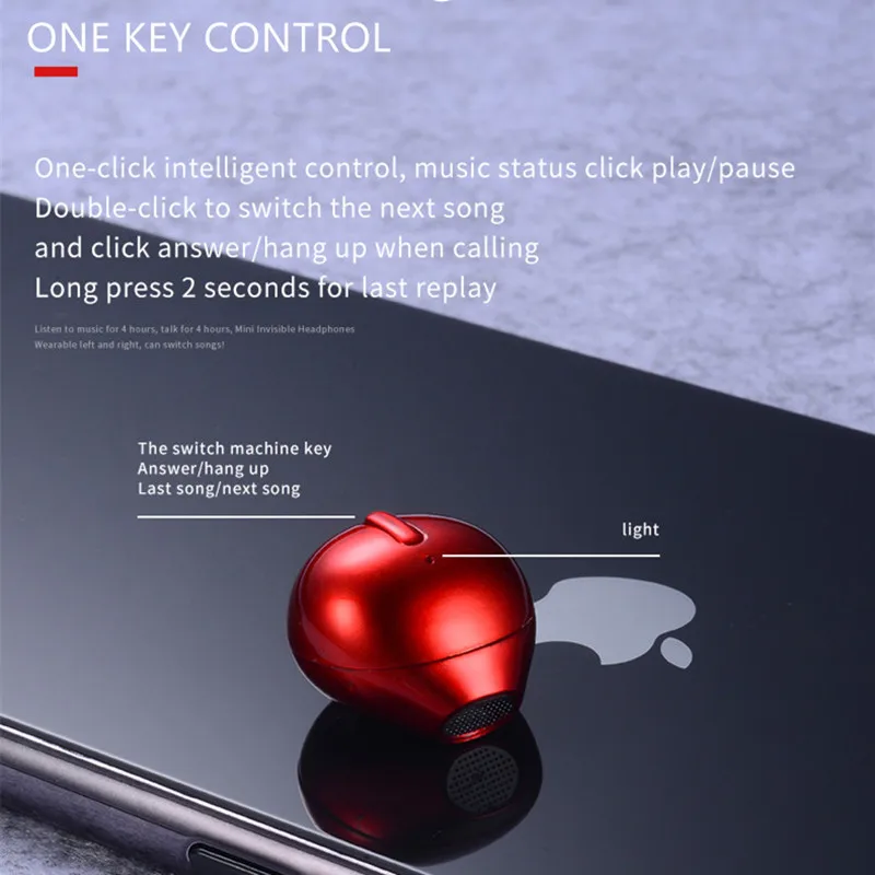 Mini X20 Single bluetooth wireless headphone earphones wireless earbuds 4 2 EDR charing box for iphone x samsung smartphone