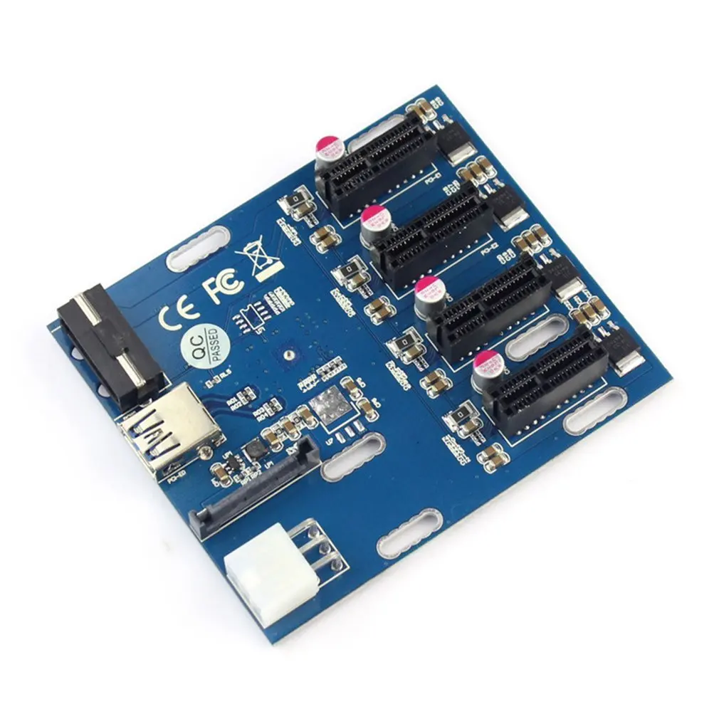 PCI E 1 4 Express 1X Слоты Riser Card Mini ITX к внешнему слота адаптер порт Mining Multiplier Card|Платы