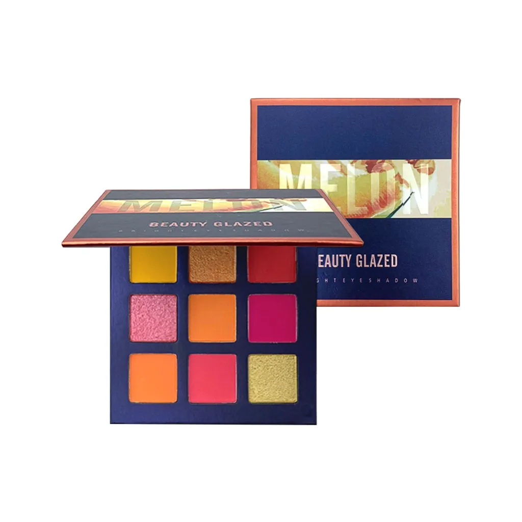 women waterproof not blooming cosmetics 9 color high gloss pearl matte eyeshadow silhouette high light professional makeup