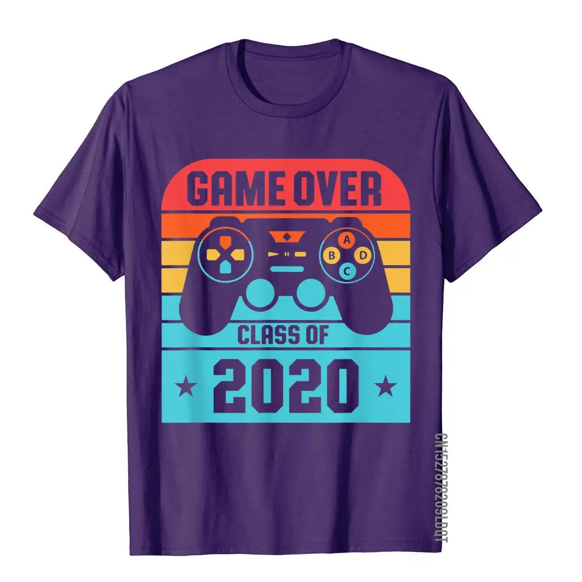 Game Over Class Of 2020 Shirt Students Funny Graduation Gift T-Shirt__B6798purple