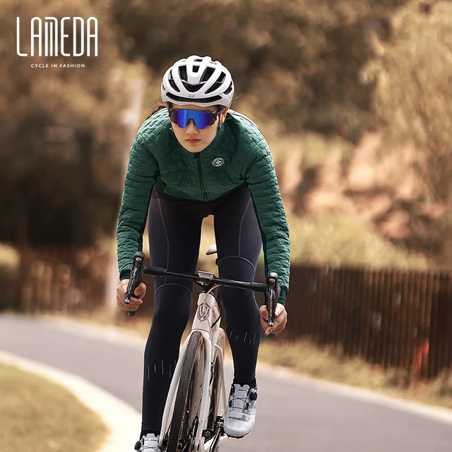 LAMEDA-pantalones de ciclismo para mujer, pantalón térmico de lana