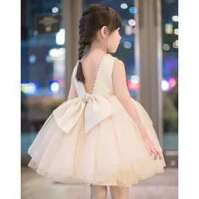 Тюль, цвет Шампань накидка для девочки с цветами, бисером, бантом, бантом, вечерние платья принцессы, детская одежда для свадебного торжества