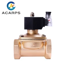 Латунь 2 way 24vdc 2 дюйма 220v газовый электромагнитный клапан нормально закрытый DIN катушки 12v Водонепроницаемый