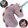 Baby Kid Travel Unicorn Pillow Children Head Neck Support Protect Car Seat Belt Pillow Shoulder Safety Strap Cute Animal Cushion 2