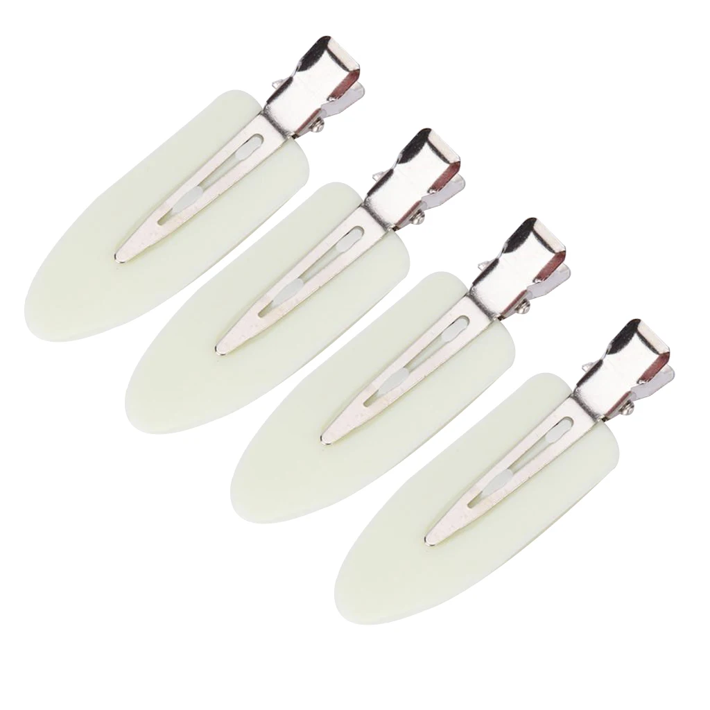 4Pcs Plastic Hair Clip Mixed Color No Bend Hair Bang Clips Seamless Hair Pin For Home or Salon