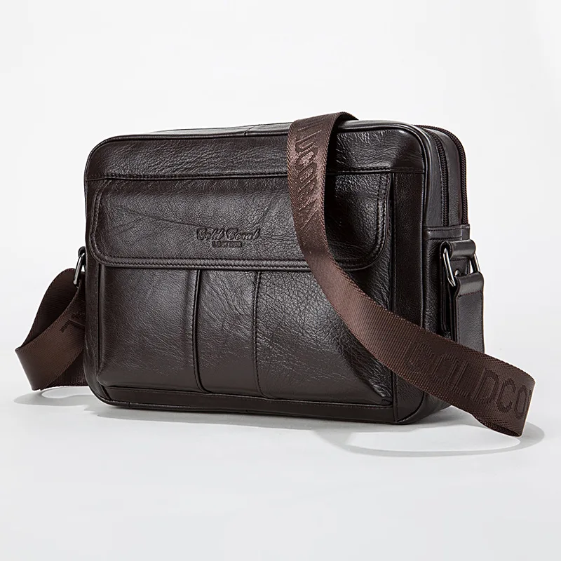 

Korean-style Full-grain Leather Messenger Bag First Layer Genuine Leather Shoulder Men's Bag Men Crossbody Bag Men's Bag