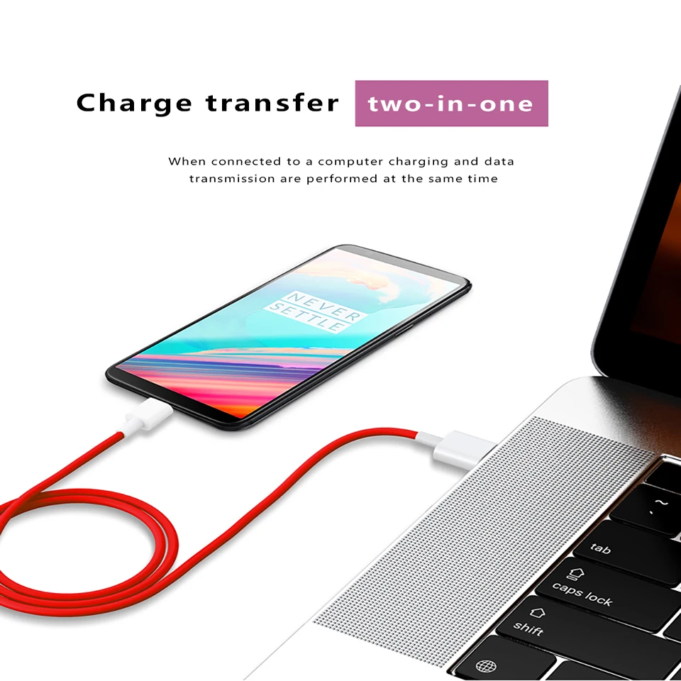 Câble USB C vers USB C [2m/Lot de 2], Câble Warp Charge 65W pour OnePlus 9  Pro/8T Câble Type C vers Type C Cable PD Charge Rapide Câble pour iPhone